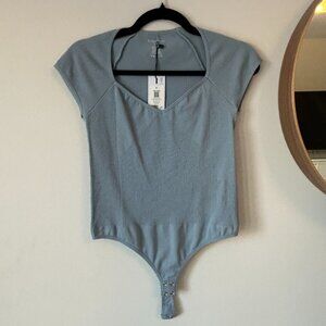 Dynamite Blue Ribbed Bodysuit – Size M
